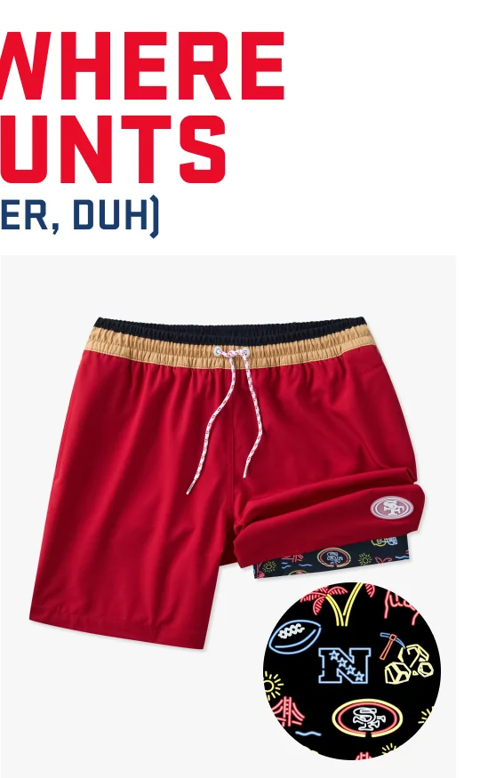 NFL Lined Classic Swim Trunk: The 49ers