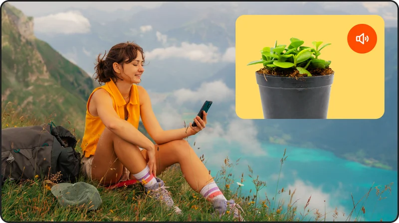woman looking at phone