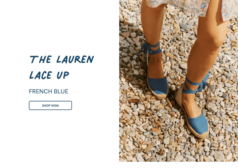 The Lauren Lace Up French Blue