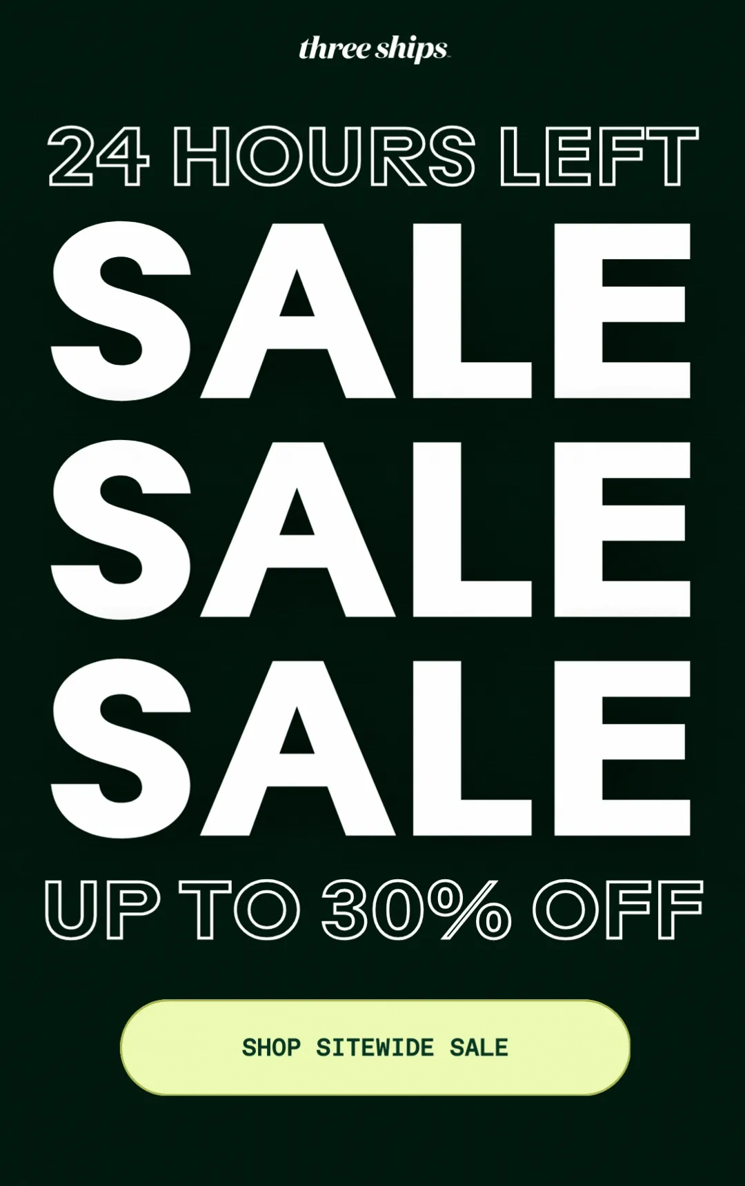24 hours left. Shop sitewide sale