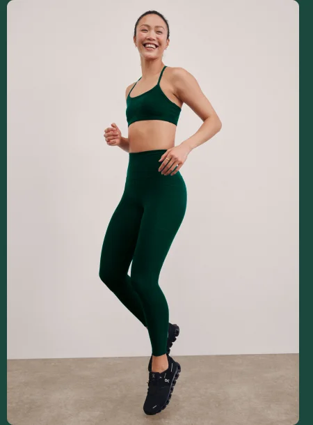 Spacedye Caught In The Midi High Waisted Legging in Dark Spruce Heather