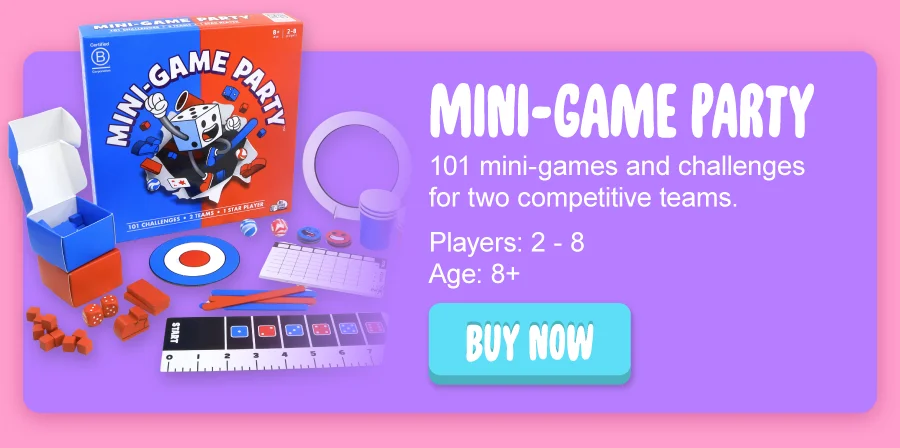 Mini-Game Party: 101 mini-games and challenges for two competitive teams. Players: 2-8  Age: 8+. Buy now.
