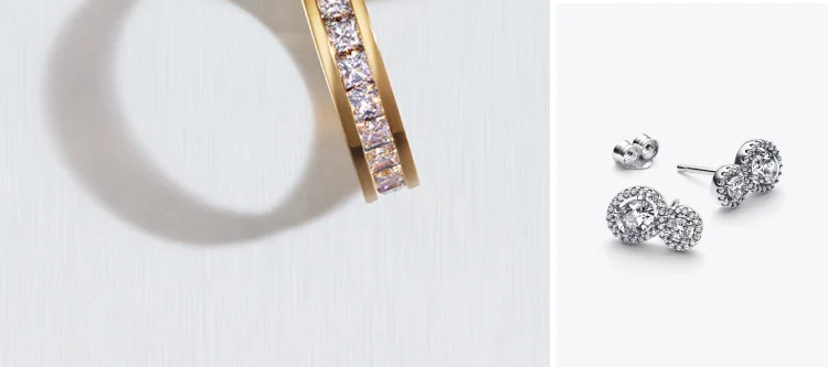 Embracing Halo Stud Earrings