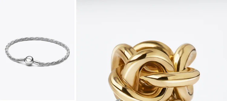 Round Pandora Clasp Twisted Snake Chain