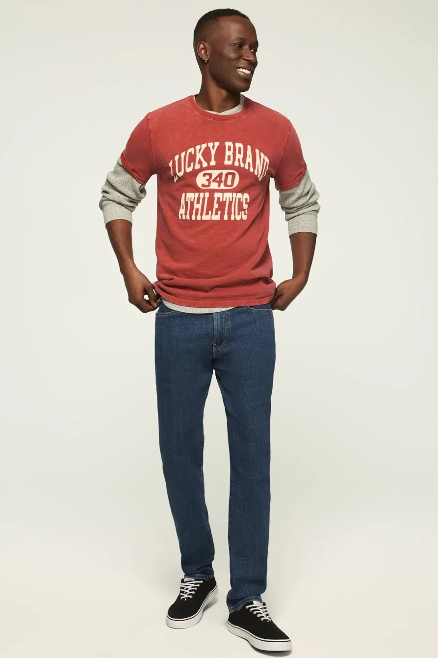 Image of Lucky Brand 412 Athletic Slim - Men's Pants Denim Slim Fit Jeans in Starship