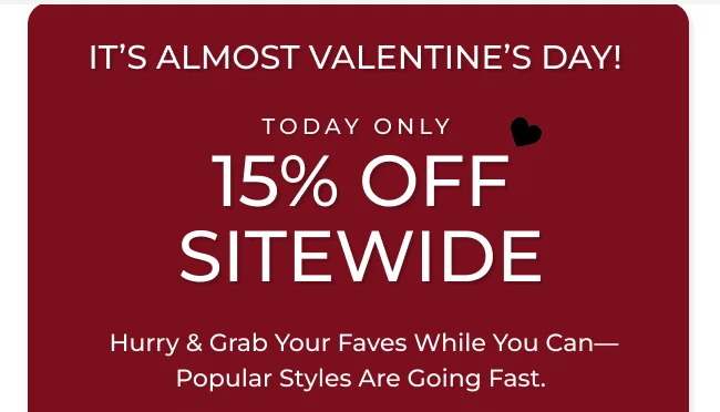 15% OFF Sitewide
