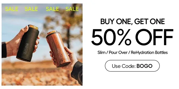 Buy One, Get One 50^ Off- Use code: discount code