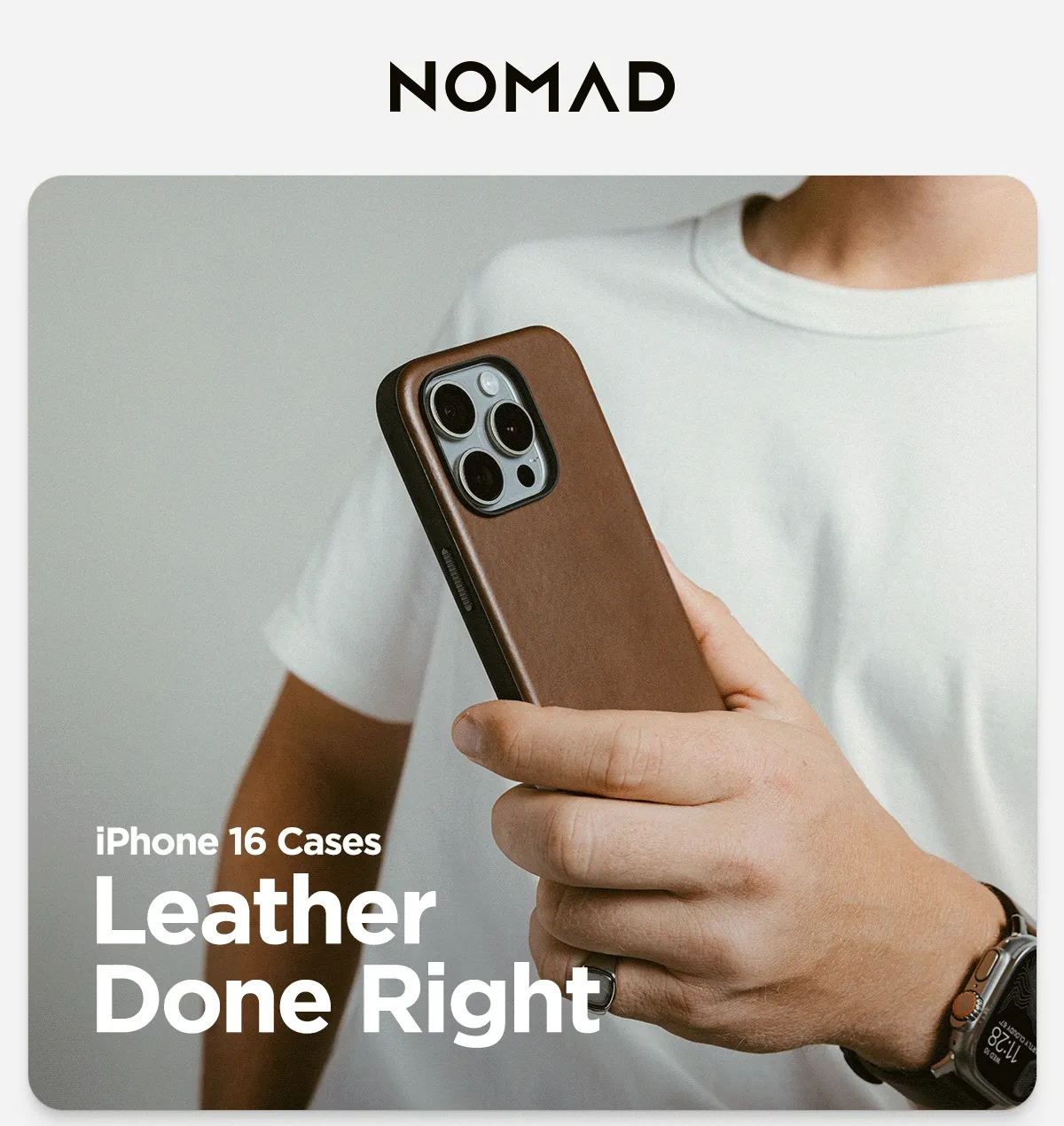 iPhone 16 Cases. Leather Done Right