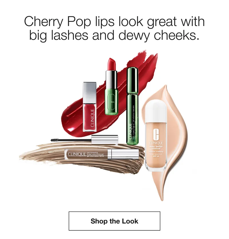 Cherry Pop lips look great with big lashes and dewy cheeks. | Shop the Look