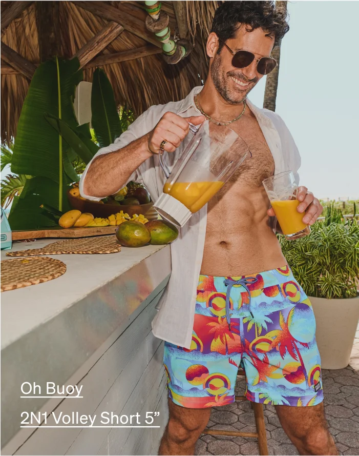 Oh Buoy Stretch Volley Swim Shorts 5"