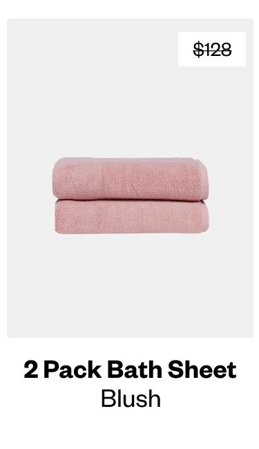 2 Pack Bath Sheet (Blush) - Shop Now