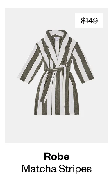 Robe (Matcha Stripes) - Shop Now