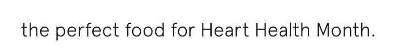 the perfect food for heart health month