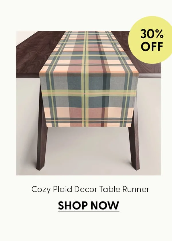 Cozy Plaid Decor Table Runner