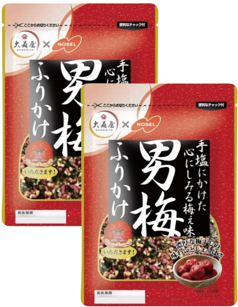Image of Omoriya Otoko Ume Rice Ball Seasoning Mix (2 Pack)