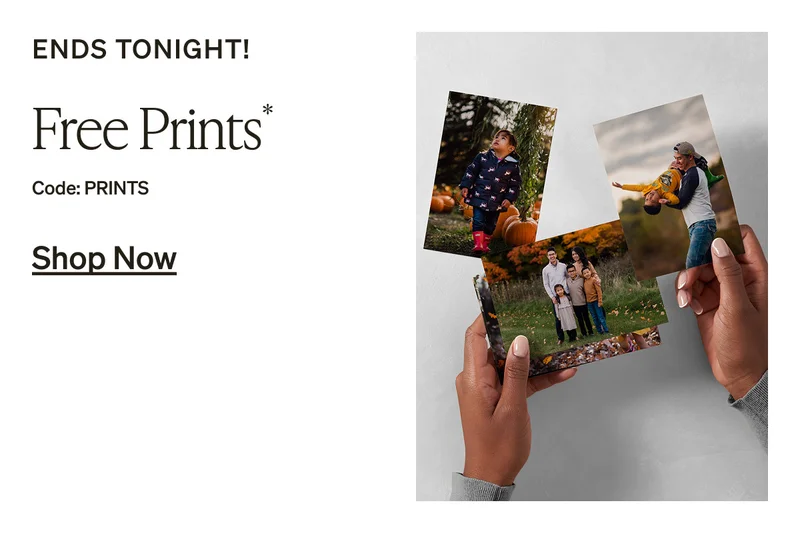 Free Prints + 50% off Qualified Orders