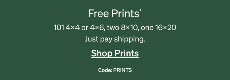 Free Prints + 50% off Qualified Orders