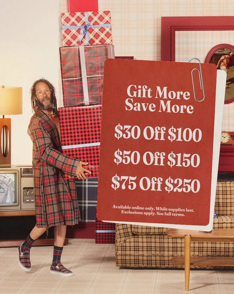 Give More Save More, $30 off $100, $50 off $150 and $75 off $250.