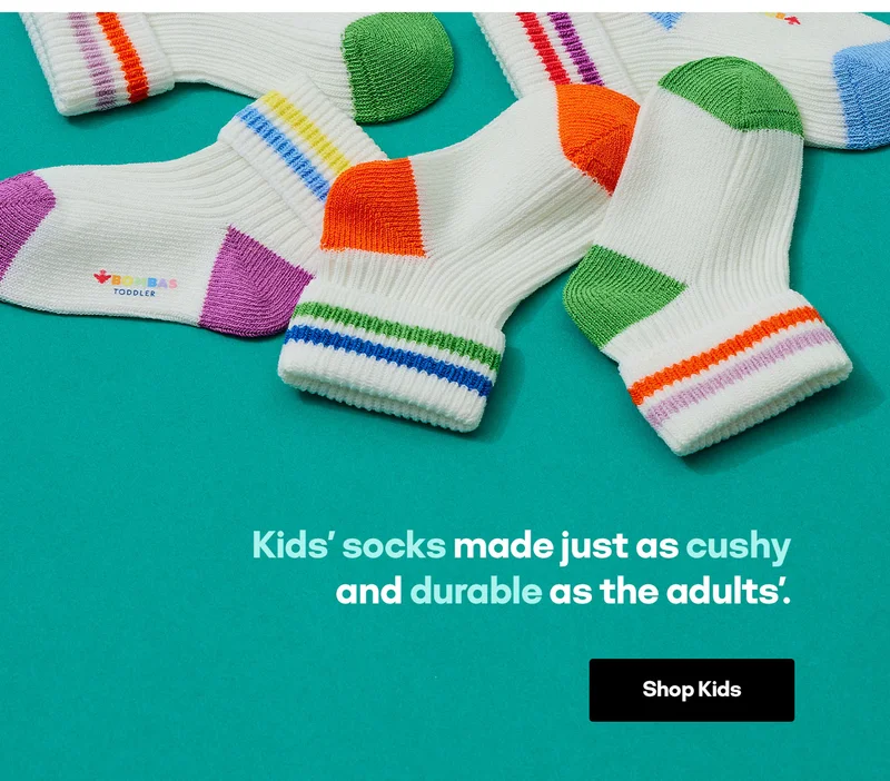 Kids' socks made just as cushy and durable as the adults'. | Shop Kids