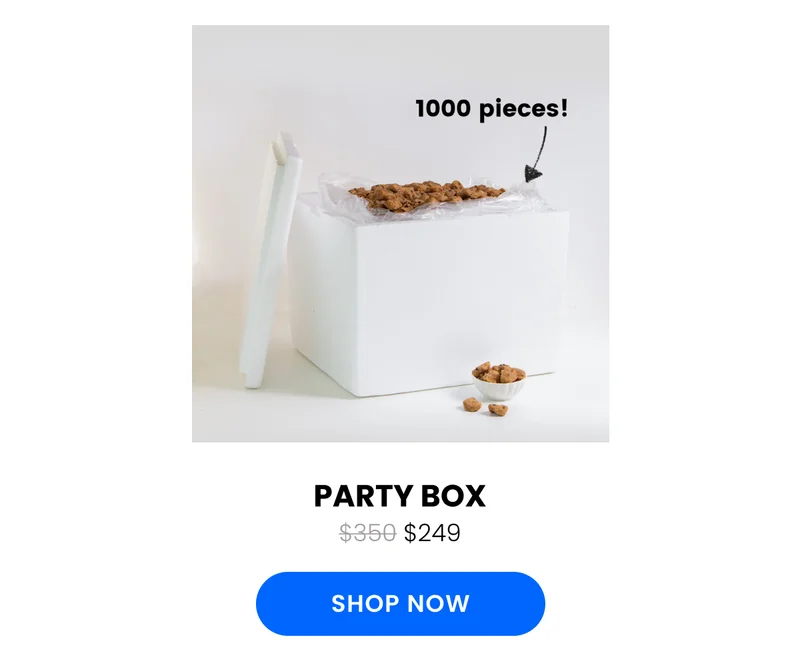 Cookie Dough Party Box - 1,000 Pieces of Dough.