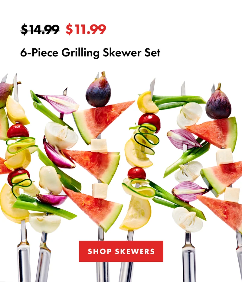 $8.35 6-piece Grilling Skewer Set | SHOP SKEWERS