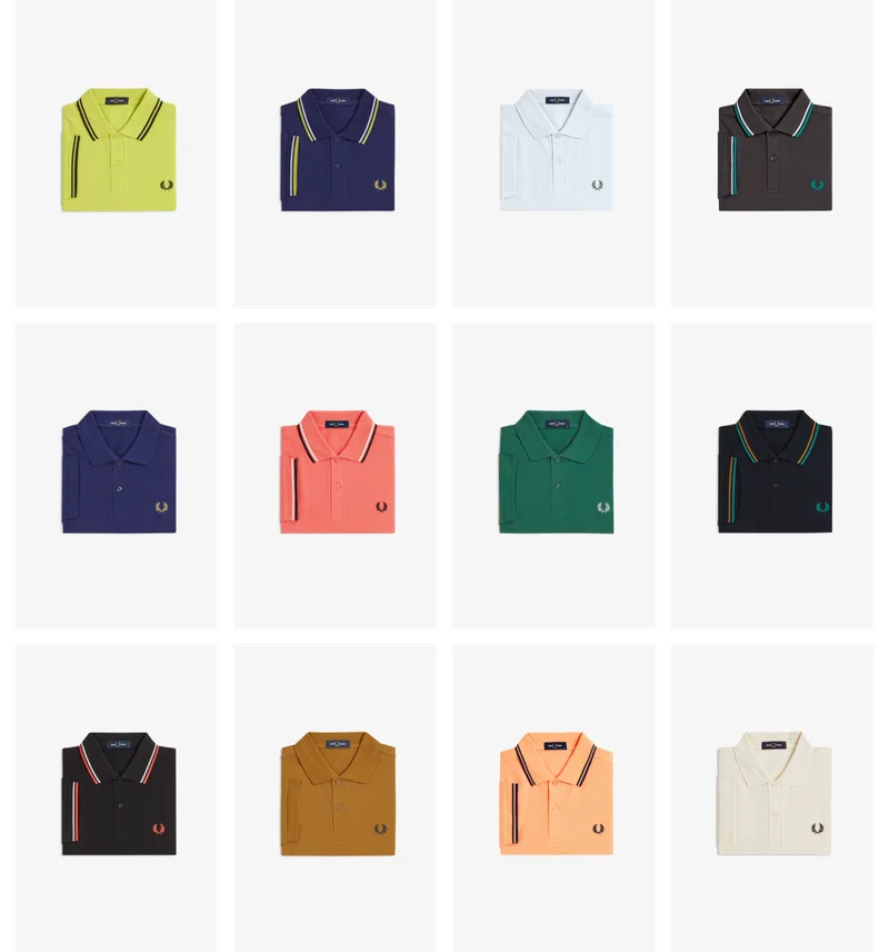A collection of Fred Perry Shirts