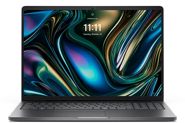 A Dell 16 Pro Laptop on a gray background.
