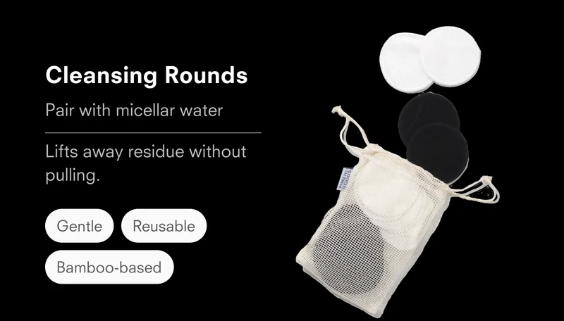 Cleansing rounds to pair with micellar water
