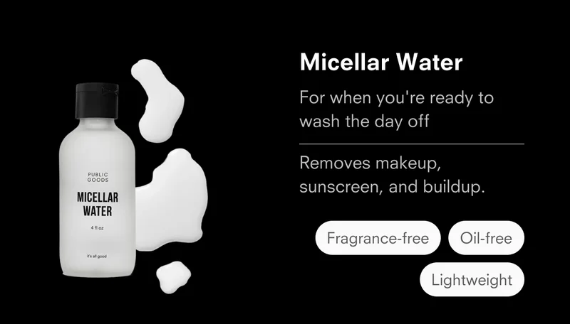 Micellar Water for when you're ready to wash the day off
