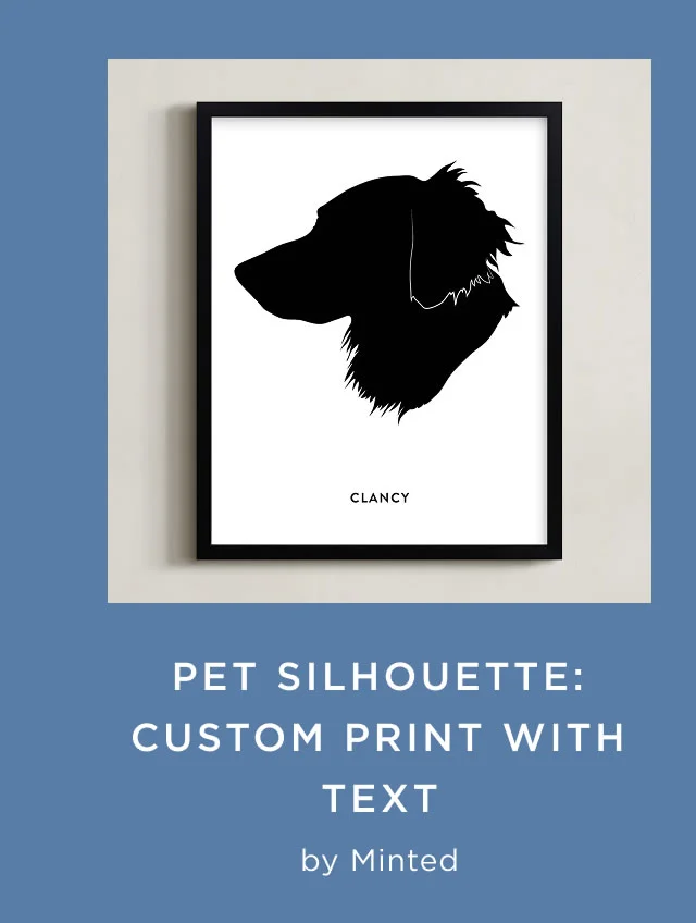 Pet Silhouette: Custom Print with Text