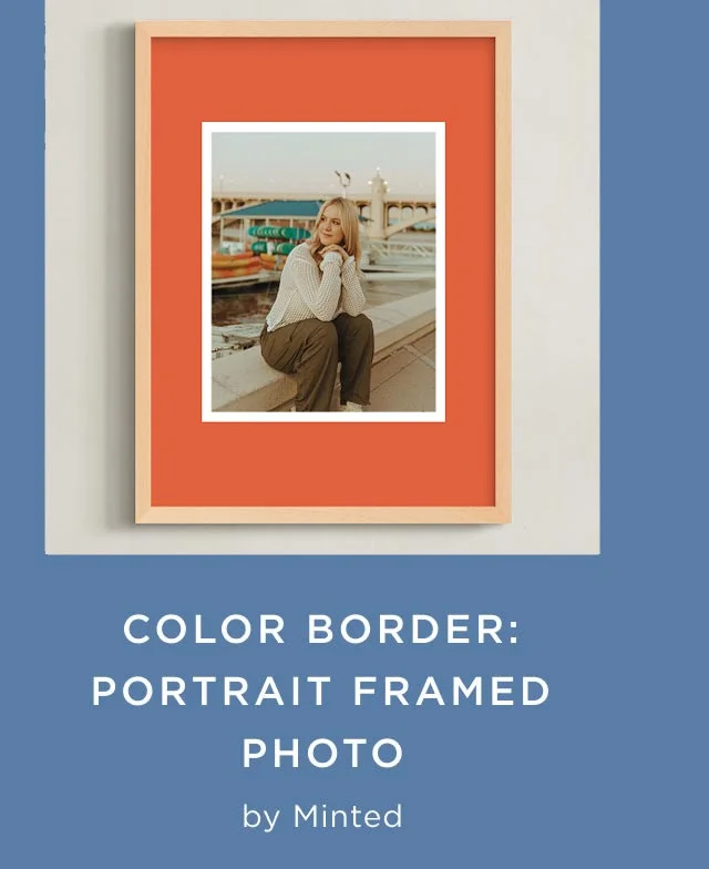 Color Border: Portrait Framed Photo