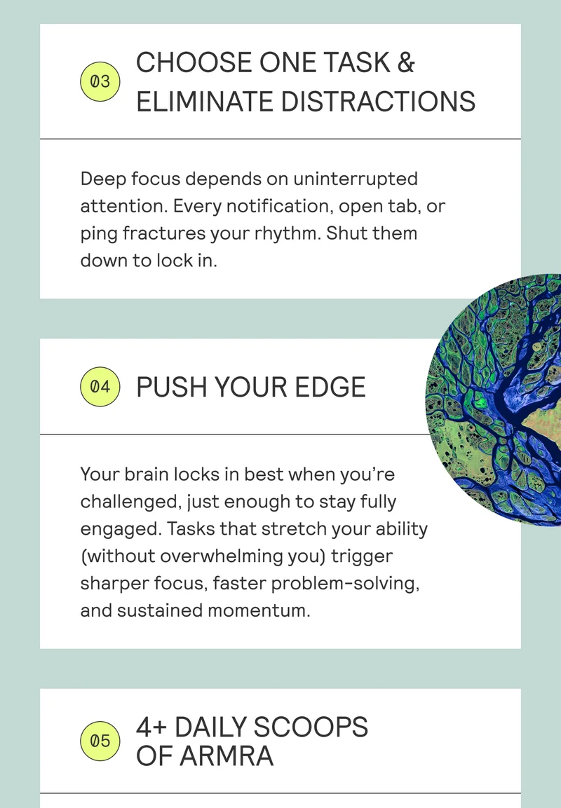 CHOOSE ONE TASK & ELIMINATE DISTRACTIONS