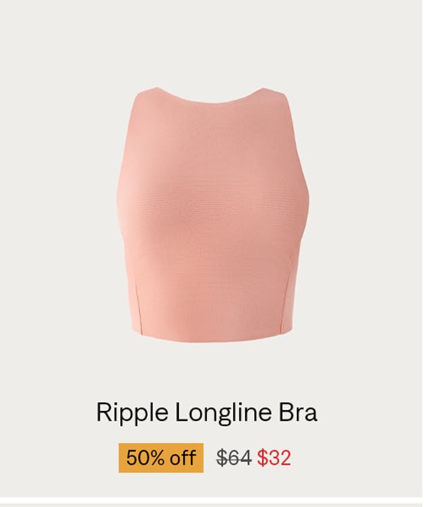 Ripple Longline Bra: Now $32