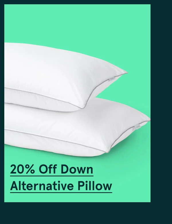 20% Off Down Alternative Pillow