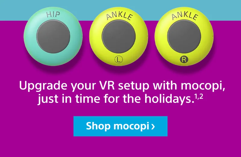 Upgrade your VR setup with mocopi, just in time for the holidays.1,2 Shop mocopi