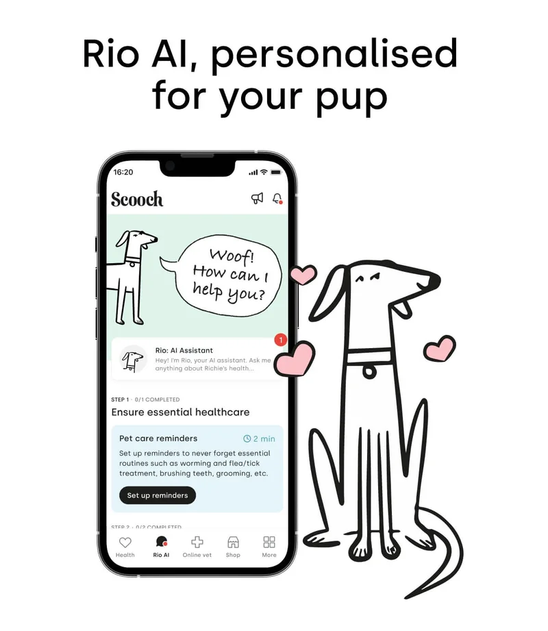 Rio AI, personalised for your pup