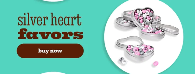 SILVER HEART FAVORS