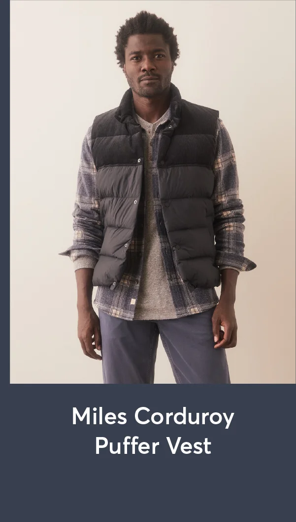 Miles Corduroy Puffer Vest