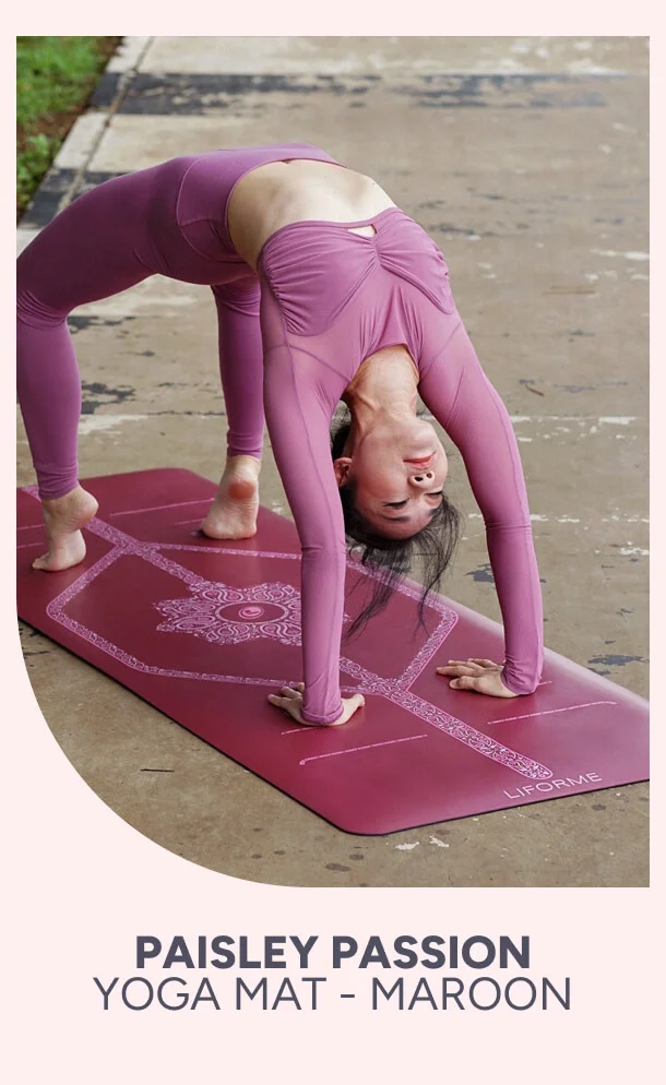 Paisley Passion Yoga Mat –&nbsp;Maroon