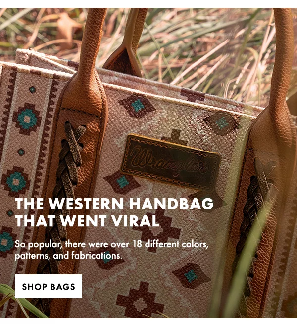 The Western Handbag That Went Viral.So popular, there were over 18 different colors,  patterns, and fabrications. Shop Bags