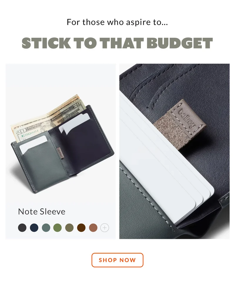 Stick to that budget. Note Sleeve – Everglade
