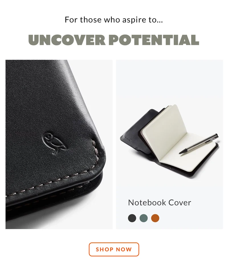 Uncover potential. Notebook Cover – Black