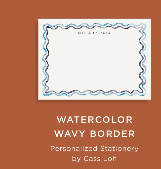 Watercolor Wavy Border