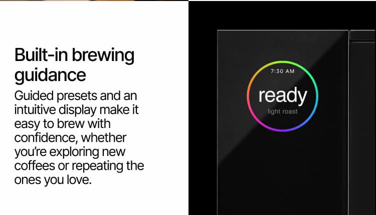Built-in brewing guidance