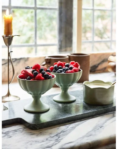 Julep Fruit Cup by Sarah Sherman Samuel (Set of 2) - Speckled Sage