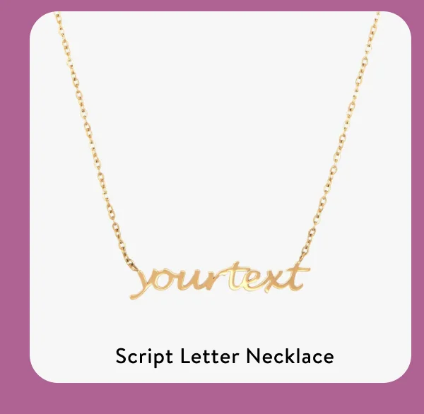 Script Letter Necklace