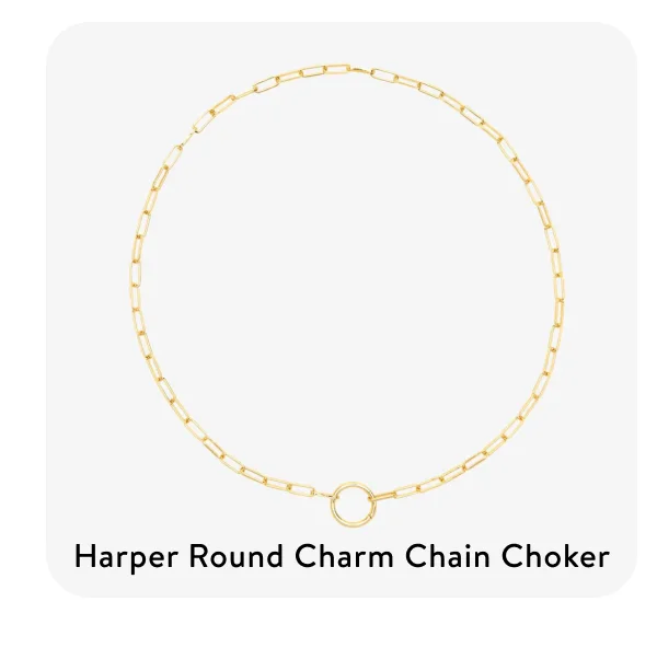 Harper Round Charm Chain Choker