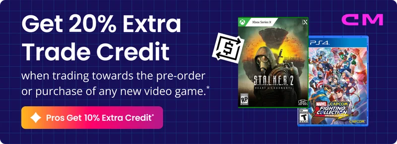 Get 20% Extra Trade Credit when trading towards the pre-order or purchase of any new video game.* Pros Get 10% Extra Credit*