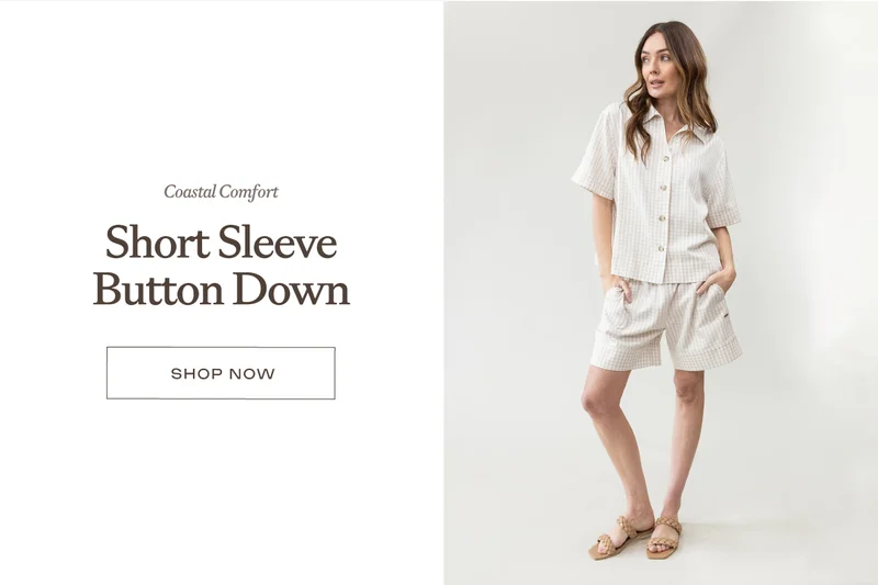 Coastal Comfort Short Sleeve Button Down