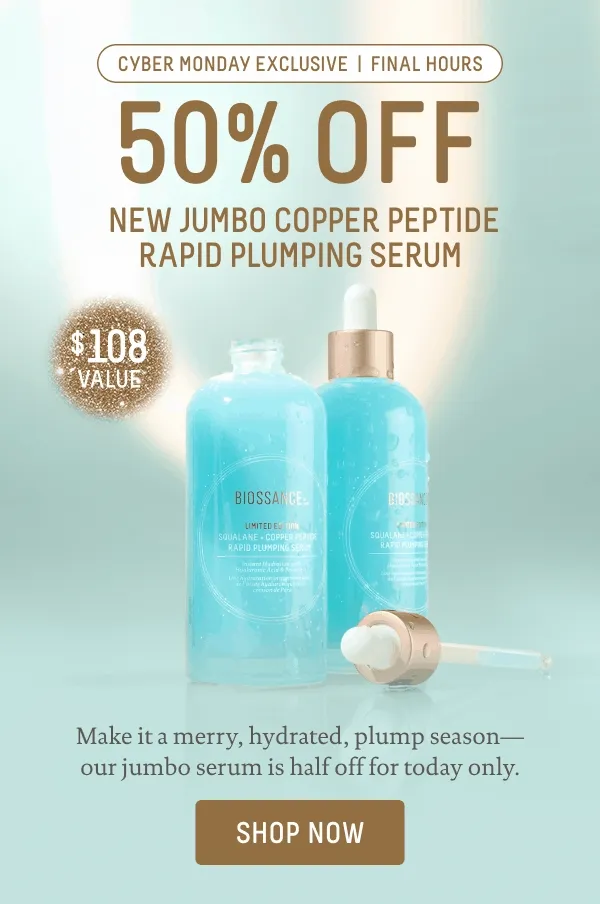 50% Off New Jumbo Copper Peptide Plumping Serum